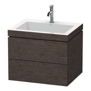 Duravit Meuble sous-lavabo c-bonded L-Cube 60 x 48 cm, 1 HL, E d ge, 2 tiroirs, suspendu