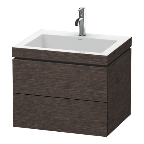 Duravit Meuble sous-lavabo c-bonded L-Cube 60 x 48 cm, 1 HL, E d ge, 2 tiroirs, suspendu