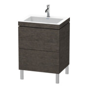 Duravit Meuble sous-lavabo c-bonded L-Cube 60 x 48 cm, 1 HL, E d geb., 2 tiroirs, deb.