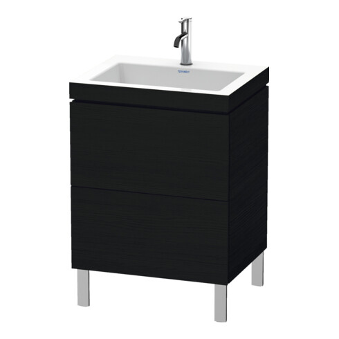 Duravit Meuble sous-lavabo c-bonded L-Cube 60 x 48 cm, 1 HL, E s, 2 tiroirs, sur pied