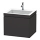 Duravit Meuble sous-lavabo c-bonded L-Cube 60 x 48 cm, 1 HL, gris mat, 1 tiroir, suspendu-1