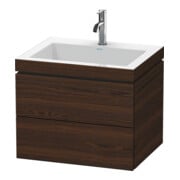 Duravit Meuble sous-lavabo c-bonded L-Cube 60 x 48 cm, 1 HL, N courb., 2 tiroirs, suspendu