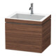 Duravit Meuble sous lavabo c-bonded L-Cube 60 x 48 cm, 1 HL, N foncé, 2 tiroirs, suspendu-1