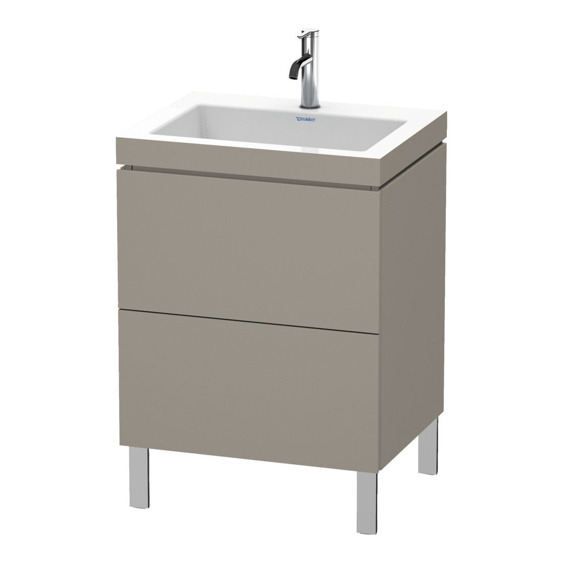 Duravit Meuble sous-lavabo c-bonded L-Cube 60 x 48 cm, 1 tiroir, 2 coulisses, debout