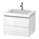 Duravit Meuble sous lavabo c-bonded L-Cube 60 x 48 cm, 1 tiroir, blanc brillant, 2 tiroirs, suspendu-1