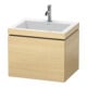 Duravit Meuble sous-lavabo c-bonded L-Cube 60 x 48 cm, 1 tiroir, méd. chêne, 1 coulissant, suspendu-1
