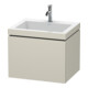 Duravit Meuble sous lavabo c-bonded L-Cube 60 x48 cm, 1 HL, Taupe, 1 tiroir, suspendu-1
