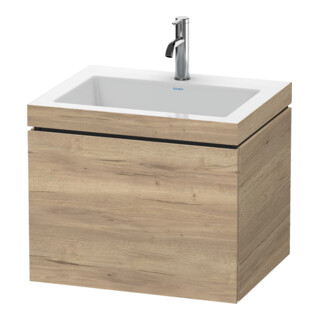 Duravit Meuble sous-lavabo c-bonded L-Cube 60 x48 cm, 1 porte, blanc œuf, 1 tiroir, suspendu