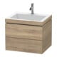 Duravit Meuble sous lavabo c-bonded L-Cube 60 x48 cm, 1 porte HL, marbre E, 2 tiroirs, suspendu-1