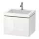 Duravit Meuble sous-lavabo c-bonded L-Cube 60 x48 cm, 1 tiroir, blanc brillant, 1 coulissant, suspendu-1