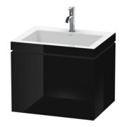 Duravit Meuble sous lavabo c-bonded L-Cube 60 x48 cm, 1 tiroir, blanc brillant, 1 tiroir coulissant, suspendu-1