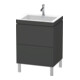 Duravit Meuble sous-lavabo c-bonded L-Cube 60 x48 cm, 1 tiroir, graph ma, 2 coulisses, vertical-1