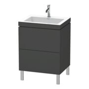 Duravit Meuble sous-lavabo c-bonded L-Cube 60 x48 cm, 1 tiroir, graph ma, 2 coulisses, vertical