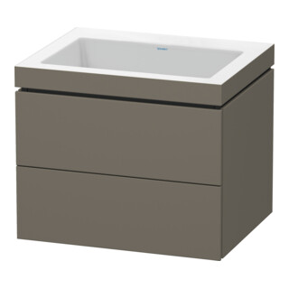 Duravit Meuble sous-lavabo c-bonded L-Cube 60x48 cm, sans poignée, 2 tiroirs, suspendu