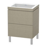 Duravit Meuble sous-lavabo c-bonded L-Cube 60x48 cm, sans robinet, laqué, 2 tiroirs, vertical-1