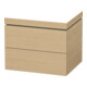Duravit Meuble sous lavabo c-bonded L-Cube 60x48 cm, sans trop-plein, chêne naturel, 2 tiroirs-1