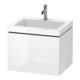 Duravit Meuble sous lavabo c-bonded L-Cube 60x48 cm, sans trop-plein, graphite mat, 1 tiroir, suspendu