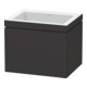 Duravit Meuble sous lavabo c-bonded L-Cube 60x48 cm, sans trop-plein, gris mat, 1 tiroir, suspendu-1
