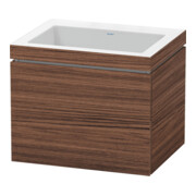 Duravit Meuble sous-lavabo c-bonded L-Cube 60x48 cm, sans trop-plein, N foncé, 1 tiroir, suspendu-1