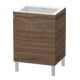 Duravit Meuble sous lavabo c-bonded L-Cube 60x48 cm, sans trop-plein, N foncé, 2 tiroirs, debout-1
