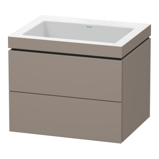 Duravit Meuble sous lavabo c-bonded L-Cube 60x48 cm, sans trou, 2 tiroirs, suspendu