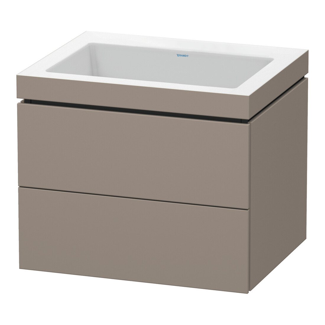 Duravit Meuble sous lavabo c-bonded L-Cube 60x48 cm, sans trou, 2 tiroirs, suspendu