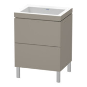 Duravit Meuble sous lavabo c-bonded L-Cube 60x48 cm, sans trou, bas, 2 tiroirs, debout-1