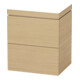 Duravit Meuble sous-lavabo c-bonded L-Cube 60x48 cm, sans trou, blanc, 2 tiroirs, sur pied-1