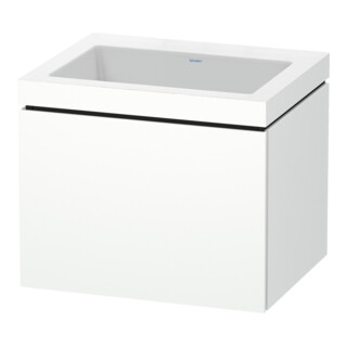 Duravit Meuble sous-lavabo c-bonded L-Cube 60x48 cm, sans trou, blanc mat, 1 tiroir, suspendu