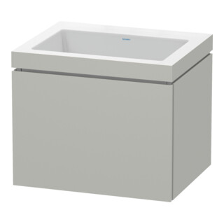Duravit Meuble sous-lavabo c-bonded L-Cube 60x48 cm, sans trou, blanc mat, 1 tiroir, suspendu