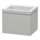 Duravit Meuble sous-lavabo c-bonded L-Cube 60x48 cm, sans trou, blanc mat, 1 tiroir, suspendu-1