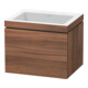 Duravit Meuble sous lavabo c-bonded L-Cube 60x48cm, sans poignée, Noyer Naturel, 1 tiroir, suspendu-1