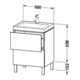 Duravit Meuble sous-lavabo c-bonded L-Cube 60x48cm, sans trou, blanc marbré, 2 tiroirs, debout