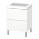 Duravit Meuble sous-lavabo c-bonded L-Cube 60x48cm, sans trou, blanc mat, 2 tiroirs, debout-1
