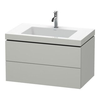 Duravit Meuble sous-lavabo c-bonded L-Cube 80x48 cm, 1 HL, bg ma, 2 tiroirs, suspendu