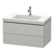 Duravit Meuble sous-lavabo c-bonded L-Cube 80x48 cm, 1 HL, bg ma, 2 tiroirs, suspendu-1