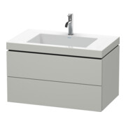 Duravit Meuble sous-lavabo c-bonded L-Cube 80x48 cm, 1 HL, bg ma, 2 tiroirs, suspendu