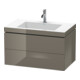 Duravit Meuble sous-lavabo c-bonded L-Cube 80x48 cm, 1 HL, brillant, 2 tiroirs, suspendu-1