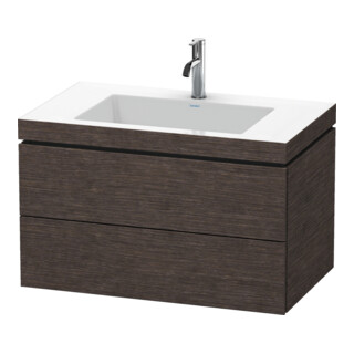 Duravit Meuble sous-lavabo c-bonded L-Cube 80x48 cm, 1 HL, E d geb., 2 tiroirs, suspendu