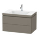 Duravit Meuble sous-lavabo c-bonded L-Cube 80x48 cm, 1 HL, f G m, 2 tiroirs, suspendu-3
