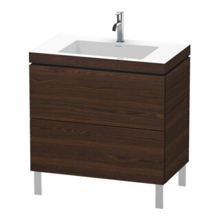 Duravit Meuble sous-lavabo c-bonded L-Cube 80x48 cm, 1 porte HL, N plié, 2 tiroirs, debout