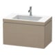 Duravit Meuble sous-lavabo c-bonded L-Cube 80x48 cm, 1 robinet, 1 tiroir, suspendu-1