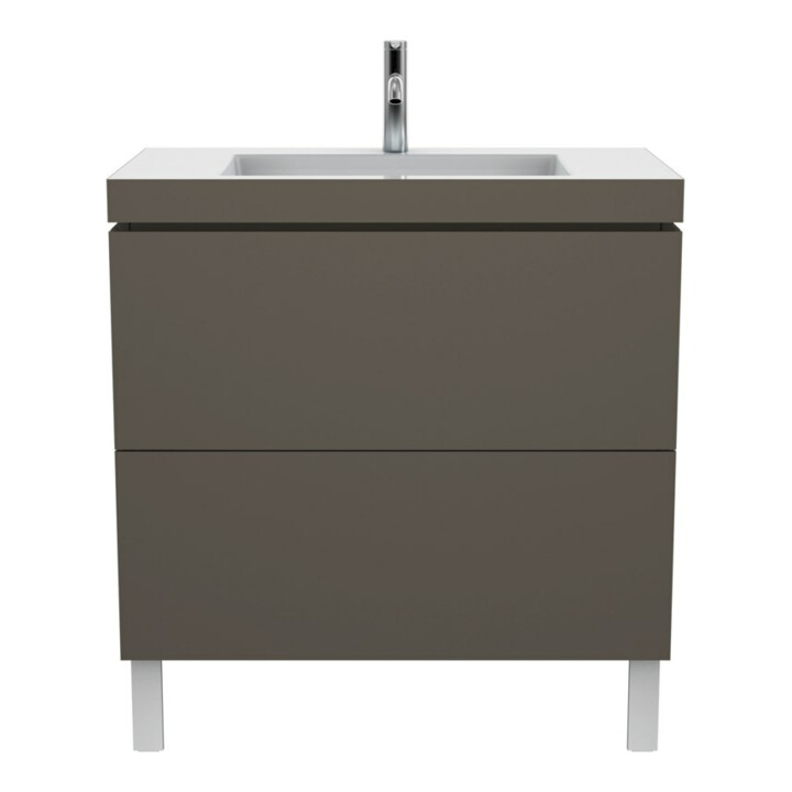 Duravit Meuble sous-lavabo c-bonded L-Cube 80x48 cm, 1 tiroir, 2 coulissants, H