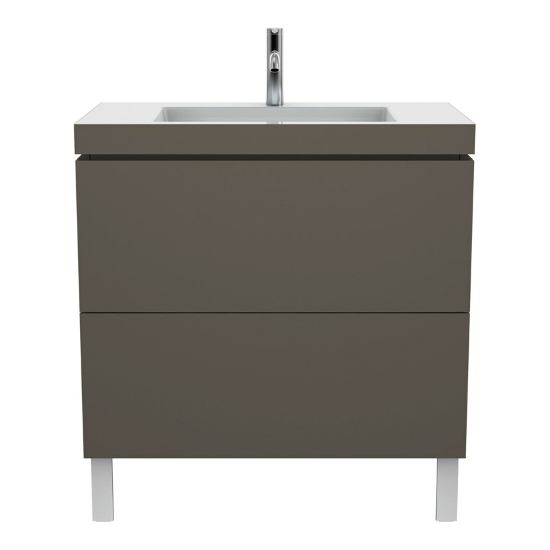 Duravit Meuble sous-lavabo c-bonded L-Cube 80x48 cm, 1 tiroir, 2 coulissants, H