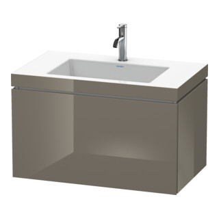 Duravit Meuble sous-lavabo c-bonded L-Cube 80x48 cm, 1 tiroir, blanc brillant, 1 tiroir, suspendu
