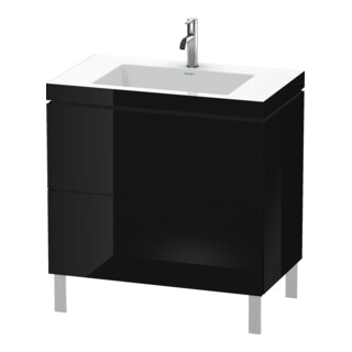 Duravit Meuble sous-lavabo c-bonded L-Cube 80x48 cm, 1 tiroir, blanc brillant, 2 tiroirs, vertical