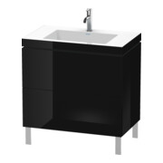 Duravit Meuble sous-lavabo c-bonded L-Cube 80x48 cm, 1 tiroir, blanc brillant, 2 tiroirs, vertical