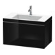Duravit Meuble sous-lavabo c-bonded L-Cube 80x48 cm, 1 tiroir, blanc brillant, suspendu-1