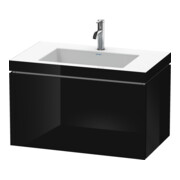 Duravit Meuble sous-lavabo c-bonded L-Cube 80x48 cm, 1 tiroir, blanc brillant, suspendu