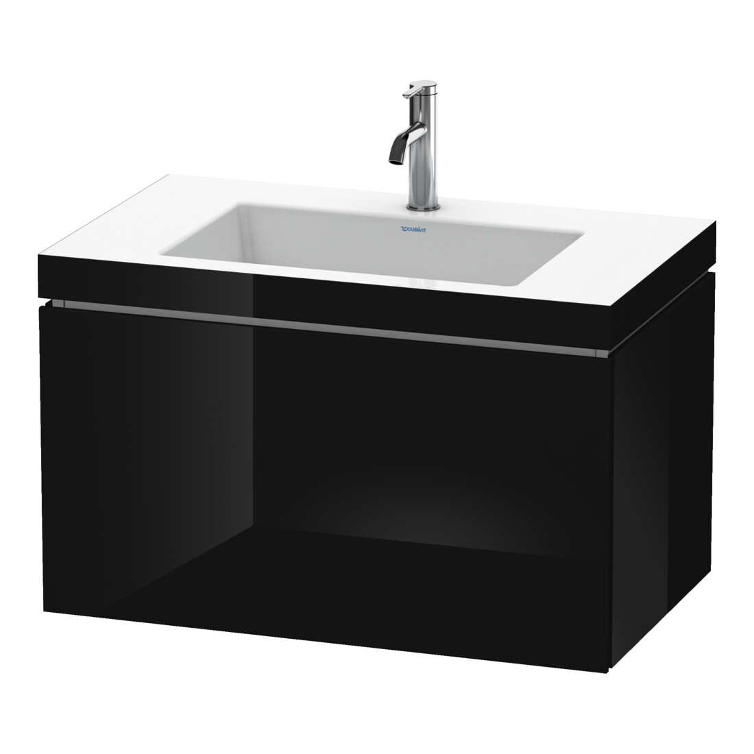 Duravit Meuble sous-lavabo c-bonded L-Cube 80x48 cm, 1 tiroir, blanc brillant, suspendu